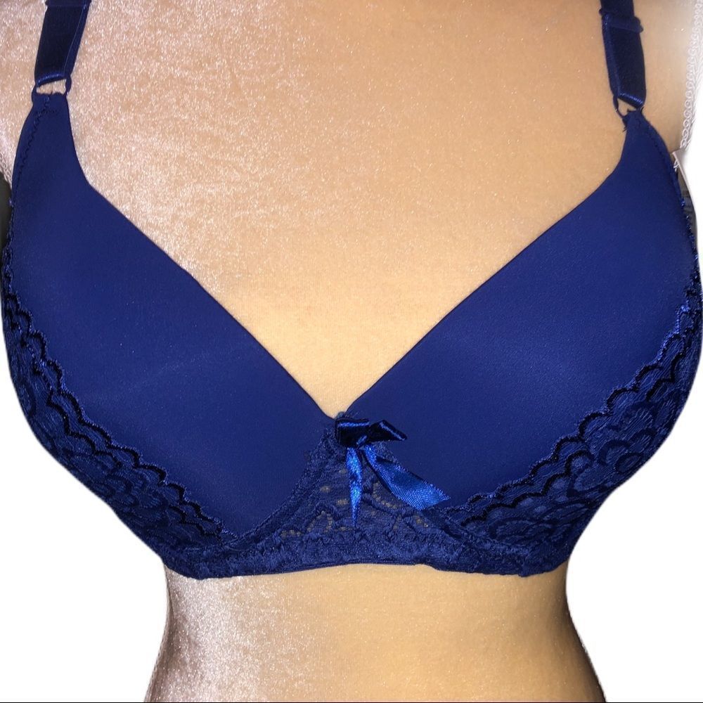 Emily Johnson pretty blue bra nwt
